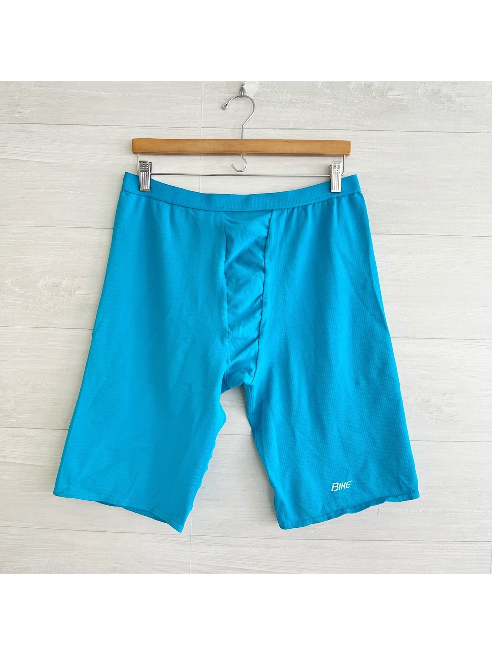 Vintage BIKE Athletic Teal Blue Compression Biker Shorts Men’s XL USA